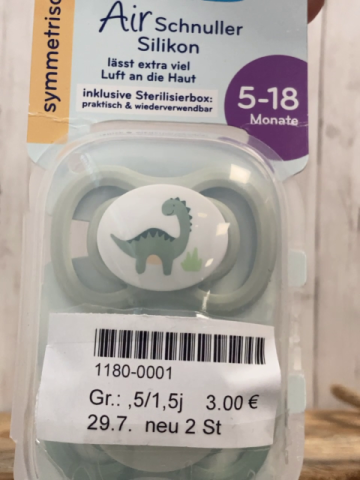 neu 2 Schnuller  5-18 Monate mint kiwi Dino 