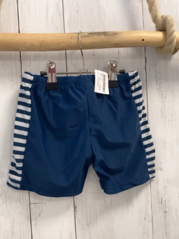 Playshoes Badeshorts Gr. 110  blau weiße Streifen an der Seite roter Anker