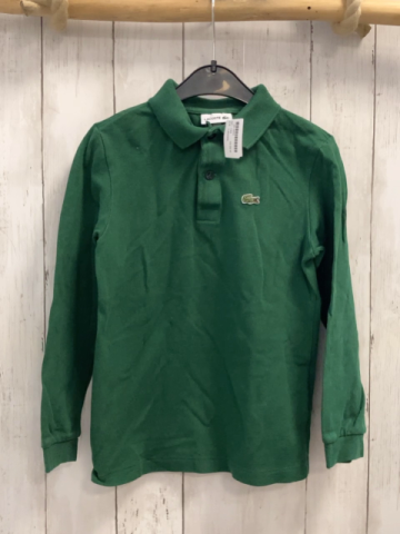 Lacoste Langarmshirt Gr. 122  grün Polokragen