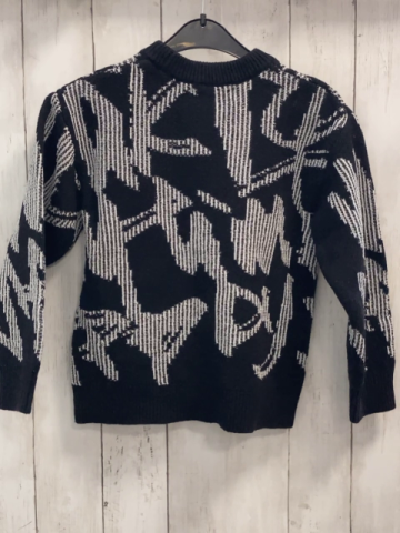 Zara  Pullover  Gr. 122  schwarz + schwarz weiß kariert Strick 