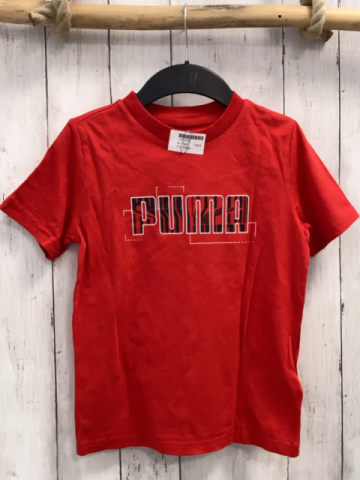 Puma T-Shirt Gr. 140  rot Schrift