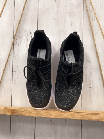 Decathlon  Schuhe  Gr. 38  schwarz mit silber Glitzer weiße Sohle 