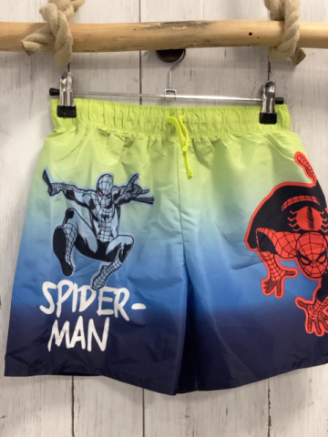 H&M  Badeshorts  Gr. 134/140  hellgrün hellblau blau Spiderman
