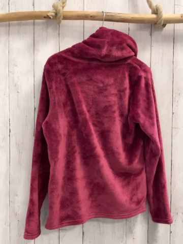 Manguun Pullover  Gr. 158  weinrot Plüsch großer Kragen 