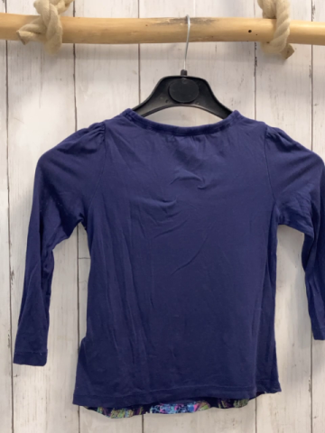 Monsoon  Langarmshirt  Gr. 104  blau Pferde Blumen mit Steinen + Pailetten 