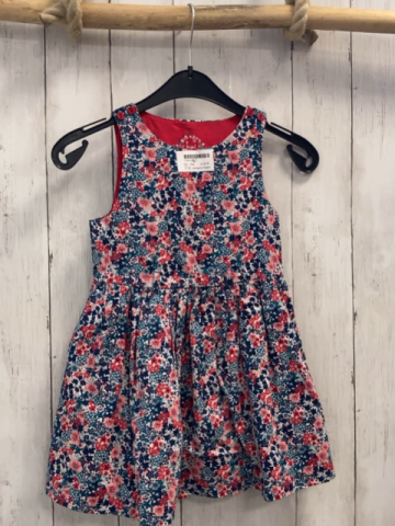 sergent major Kleid Gr. 104  weiß blau rot Blumen