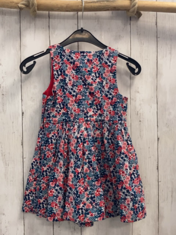 sergent major Kleid Gr. 104  weiß blau rot Blumen