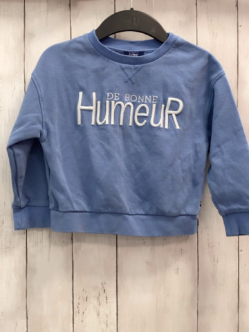 Okaidi  Pullover  Gr. 116  hellblau weiße Schrift 