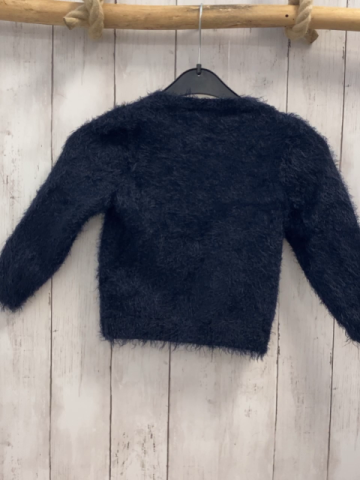 Name it  Pullover  Gr. 98  blau Strick flusig altrosa Schrift 