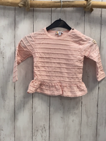 Steiff  Langarmshirt  Gr. 86  rosa Rippen 