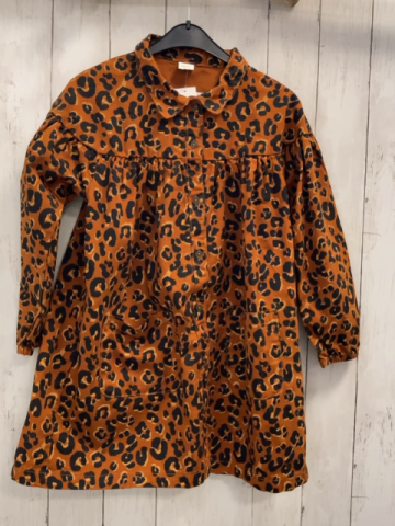 Next  Kleid  Gr. 128  ocker schwarz beige leoprint 