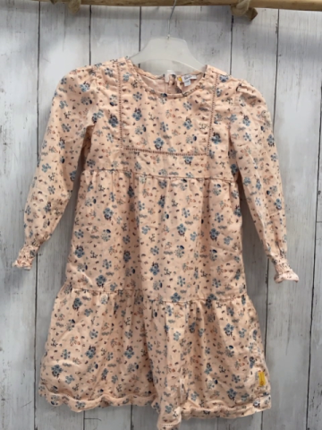 Steiff  Kleid  Gr. 116  heller lachston bunte Blumen 