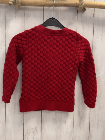   Strickjacke  Gr. 104  rot Muschelmuster 