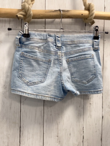 H&M  Shorts  Gr. 146  blau Jeans Bund verstellbar  rosa Steine 