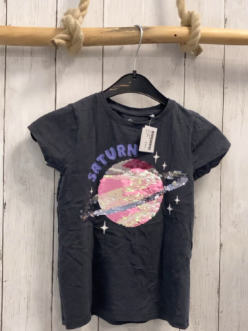   T-Shirt  Gr. 116  grau Pailettenplanet