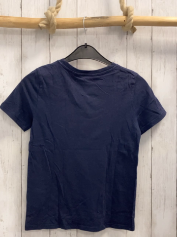 H&M T-Shirt  Gr. 134/140  blau Pailettenzunge 