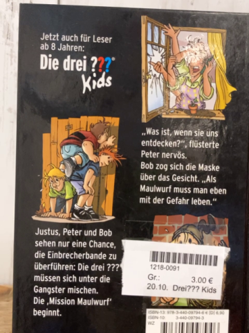 Drei??? Kids  Buch Mission Maulwurf