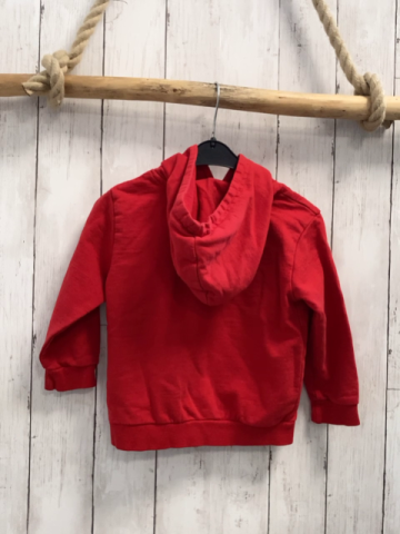 Lego Pullover  Gr. 104  rot Kapuze Feuerwehrmotiv 