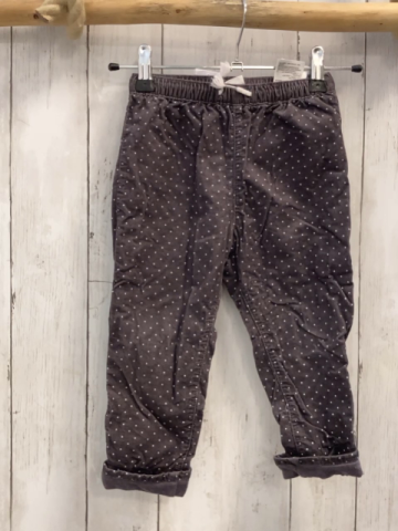 H&M Hose Gr. 92  grau Kord weiße Punkte gefüttert