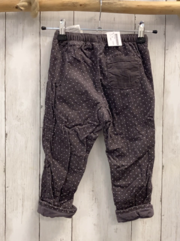 H&M Hose Gr. 92  grau Kord weiße Punkte gefüttert