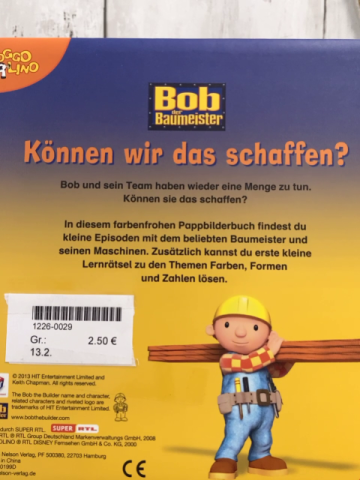   Pappbuch Bob der Baumeister Können wir das schaffen?