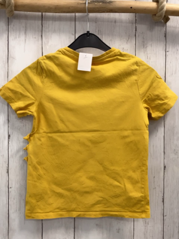   T-Shirt  Gr. 122  gelb blaue Krokodile 