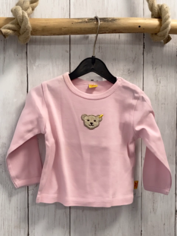Steiff  Langarmshirt  Gr. 62  rosa Plüschbärenkopf 