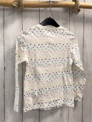 neu  Langarmshirt  Gr. 110  weiß bunte Herzen 