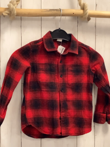 GAP Hemd  Gr. 116  rot schwarz kariert 