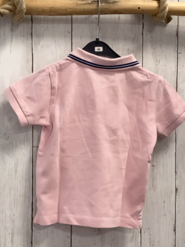 Next  T-Shirt  Gr. 92  rosa Polokragen mit blauen Streifen 