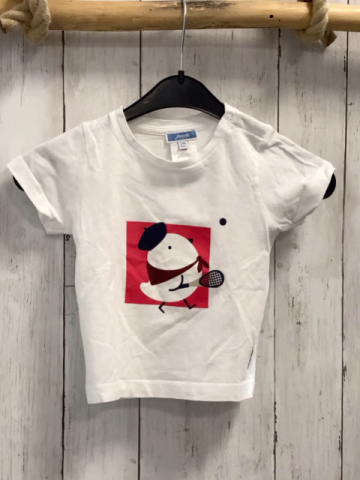 Jacadi  T-Shirt  Gr. 92  weiß rotes Bild mit Vogel 