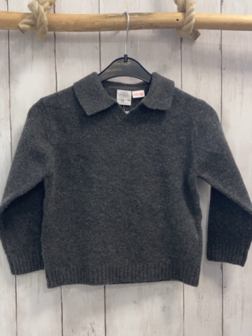 Zara  Pullover  Gr. 104  dunkelgrau Kragen Strick