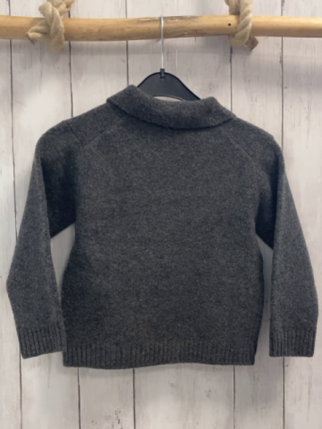 Zara  Pullover  Gr. 104  dunkelgrau Kragen Strick