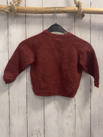 Zara  Pullover  Gr. 86  rostrot Strick Struktur 
