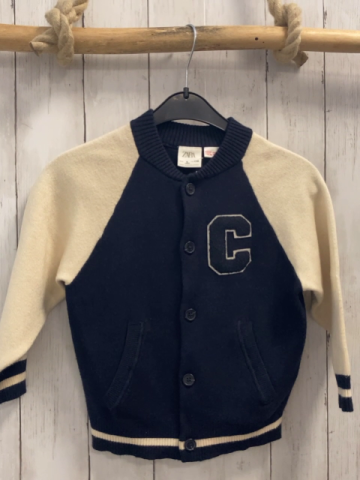 zara Strickjacke Gr. 110  blau beige