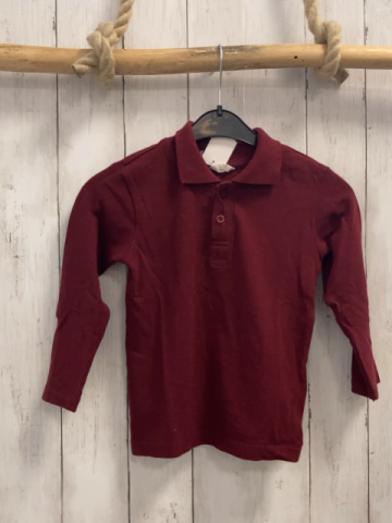  Langarmshirt Gr. 98  burgunder rot Strick