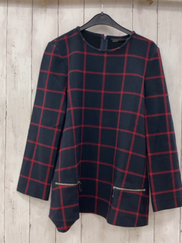 zara  Pullover  Gr. 158/164  schwarz rot kariert 