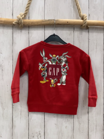 GAP  Pullover  Gr. 98  rot Hase Schrift 