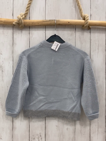 Zara  Pullover  Gr. 104  hellblau Strick Wolken Berge 