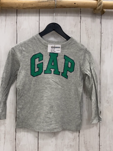GAP Langarmshirt Gr. 92  hellgrau grüne Schrift