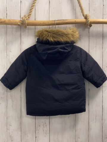 Zara  Winterjacke  Gr. 86  blau Kapuze mit abtrennbarem Fellbund 