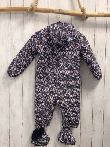 Steiff Schneeoverall + Schühchen Gr. 86  blau Blumen
