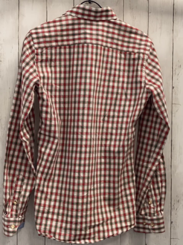 Almsach Hemd  Gr. 37/38  weiß rot grün kariert Hirsch 