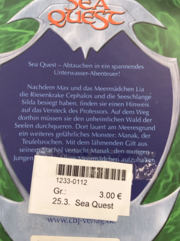 Sea Quest Buch Manak, der Teufelsrochen 