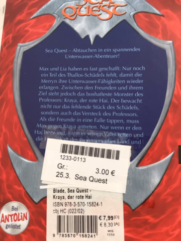 Sea Quest Buch Kraya, der rote Hai 