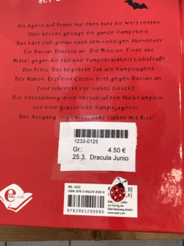 Dracula Junior  Buch Agent mit Biss 