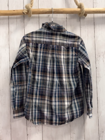 Cyrillus Hemd Gr. 140  blau braun grau kariert