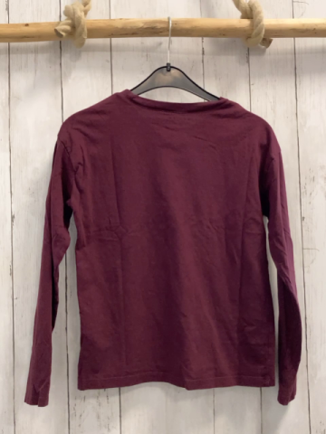 Review Langarmshirt Gr. 140  bordeauxrot weiße Schrift