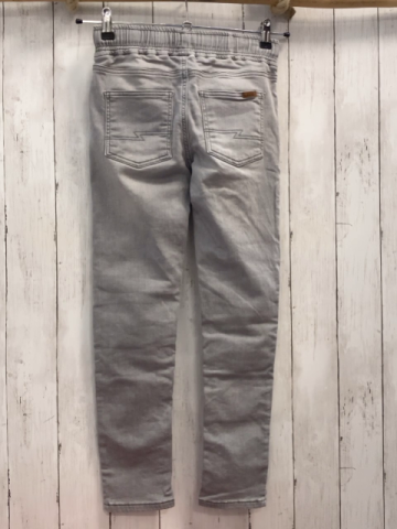 Fitz Hose Gr. 140  grau Jeans schwarze Kordel