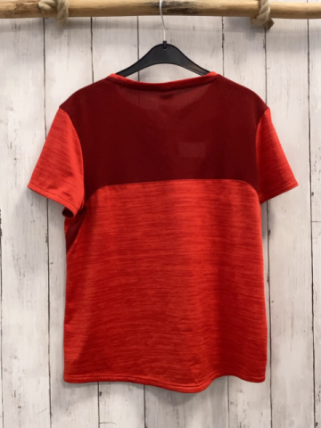 Decathlon Sportshirt Gr. 164  orange rot Lochmuster